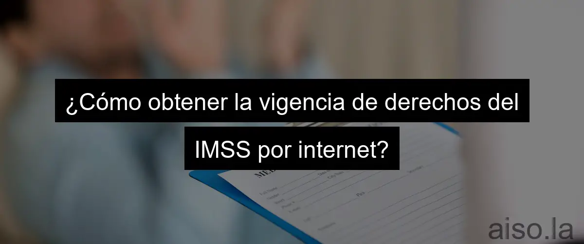 ¿Cómo obtener la vigencia de derechos del IMSS por internet?
