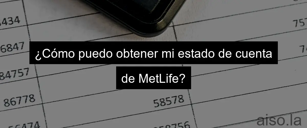 ¿Cómo puedo obtener mi estado de cuenta de MetLife?