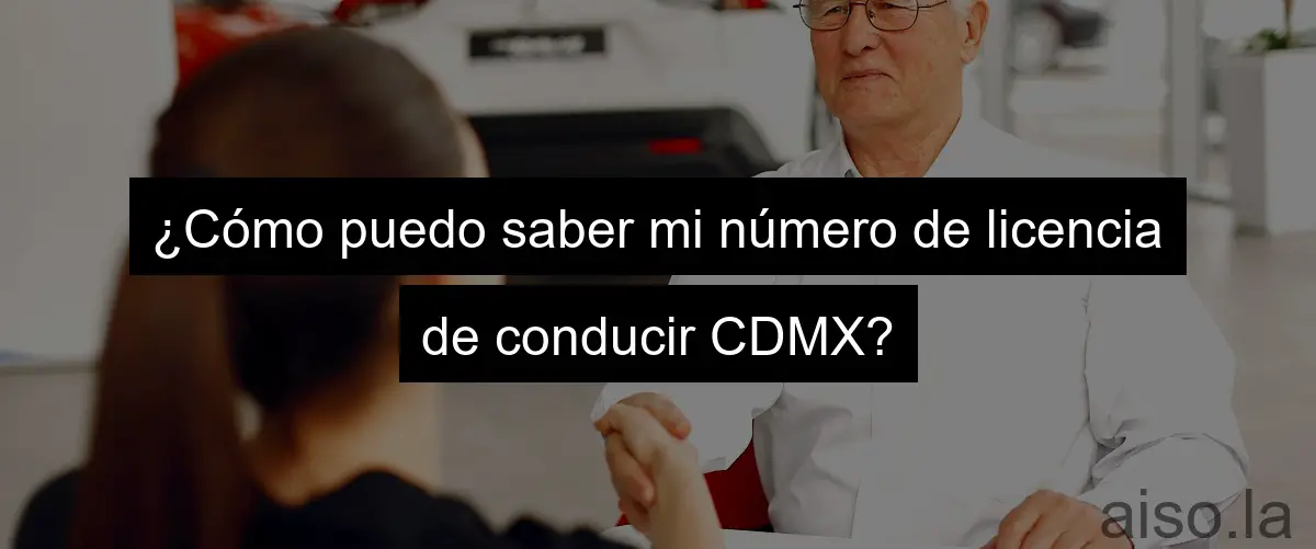 ¿Cómo puedo saber mi número de licencia de conducir CDMX?