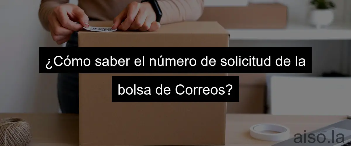 ¿Cómo saber el número de solicitud de la bolsa de Correos?