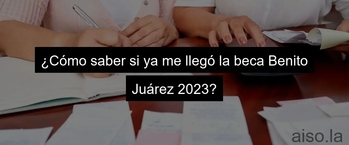 ¿Cómo saber si ya me llegó la beca Benito Juárez 2023?