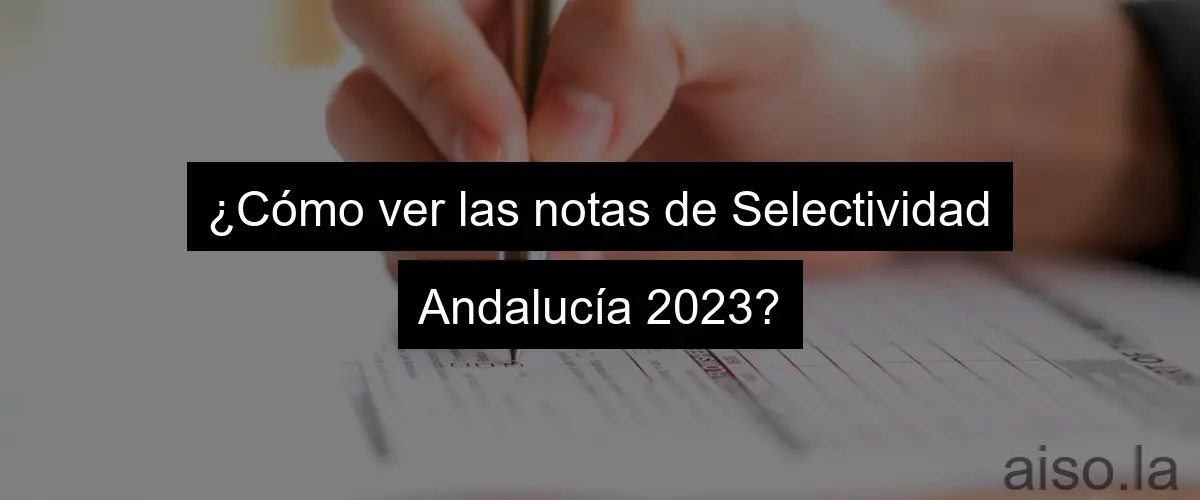 ¿Cómo ver las notas de Selectividad Andalucía 2023?