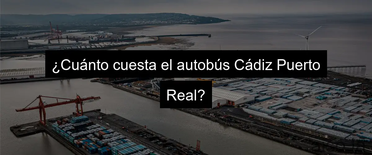 ¿Cuánto cuesta el autobús Cádiz Puerto Real?