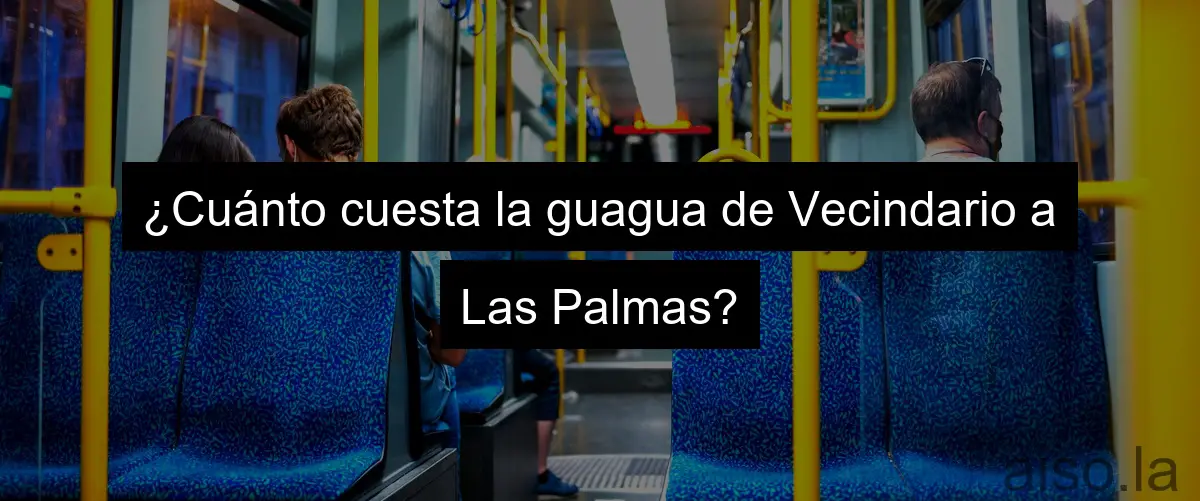 ¿Cuánto cuesta la guagua de Vecindario a Las Palmas?