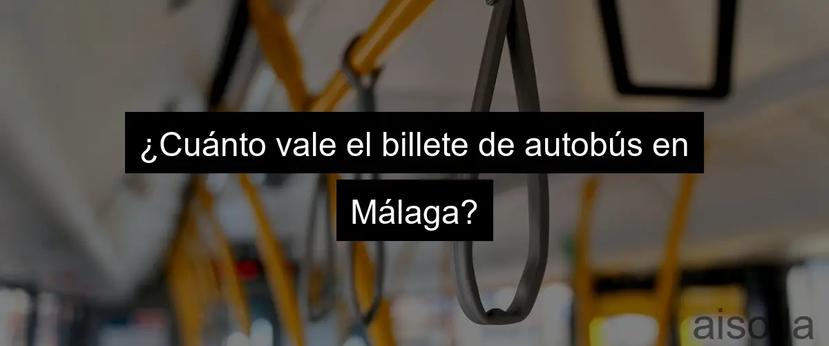 ¿Cuánto vale el billete de autobús en Málaga?