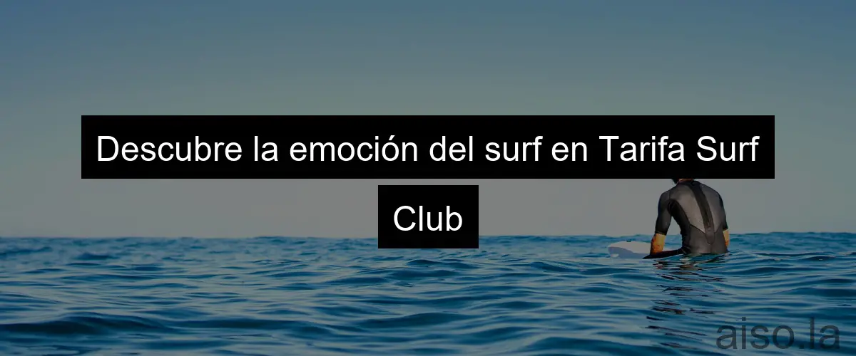 Descubre la emoción del surf en Tarifa Surf Club