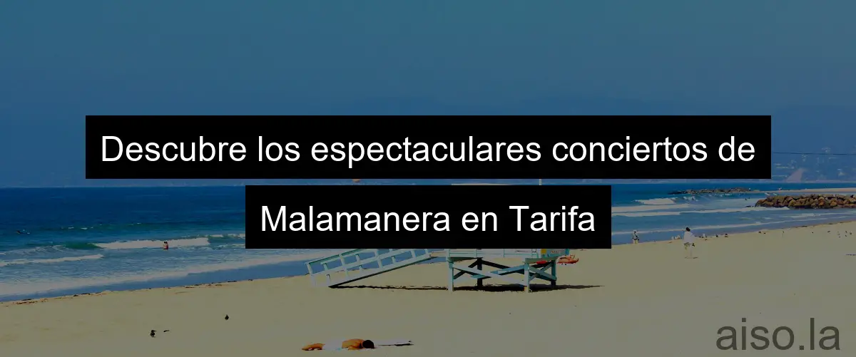 Descubre los espectaculares conciertos de Malamanera en Tarifa