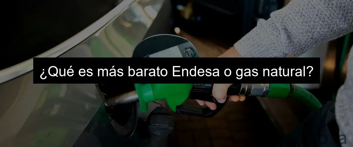 ¿Qué es más barato Endesa o gas natural?