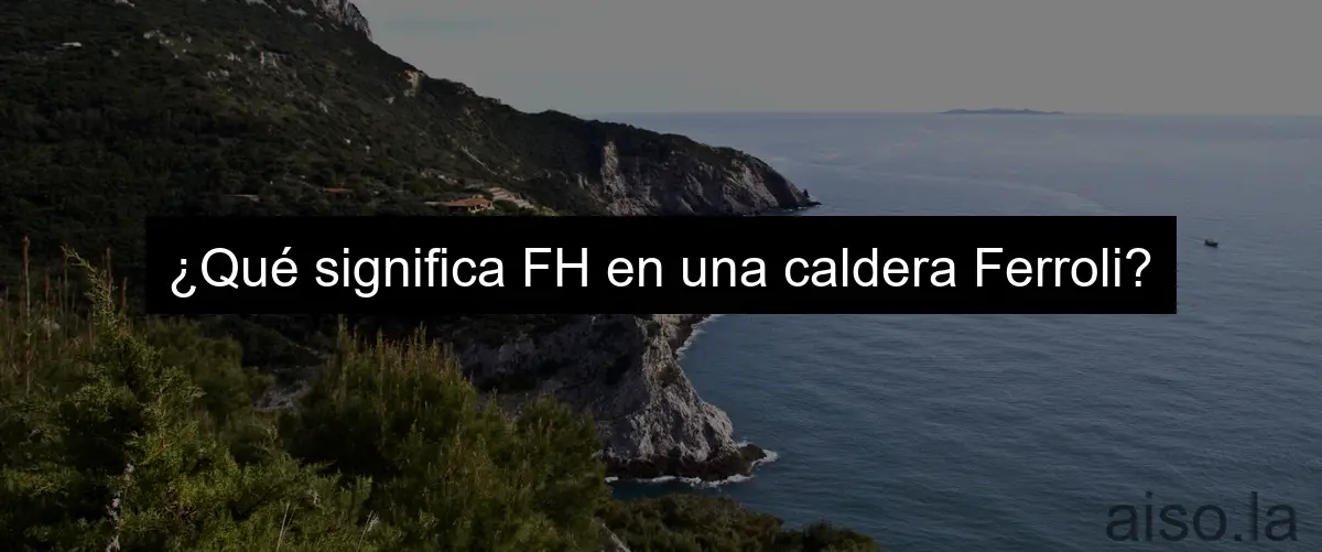 ¿Qué significa FH en una caldera Ferroli?