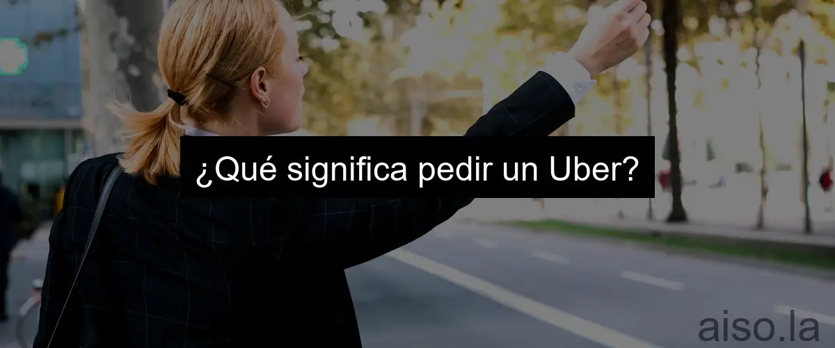 ¿Qué significa pedir un Uber?