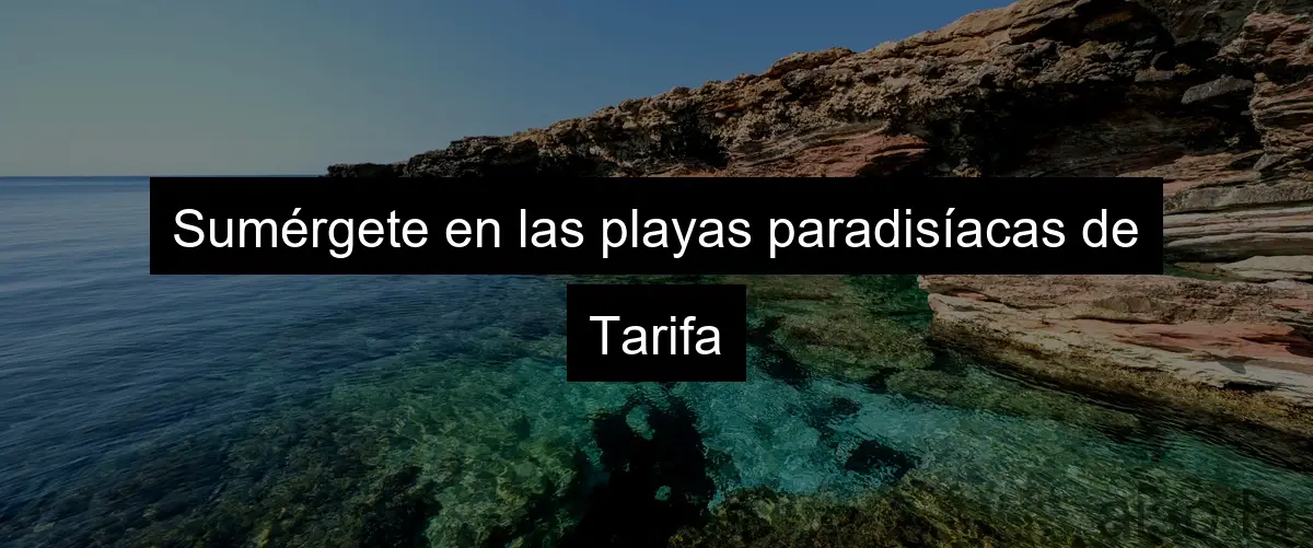 Sumérgete en las playas paradisíacas de Tarifa